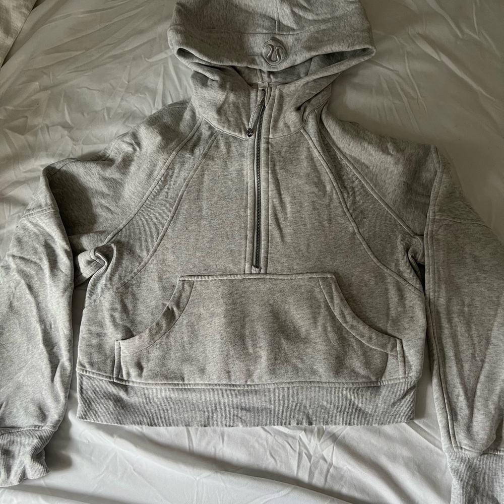 Lululemon Athletica Gray Zip Up Sweater with High Collar